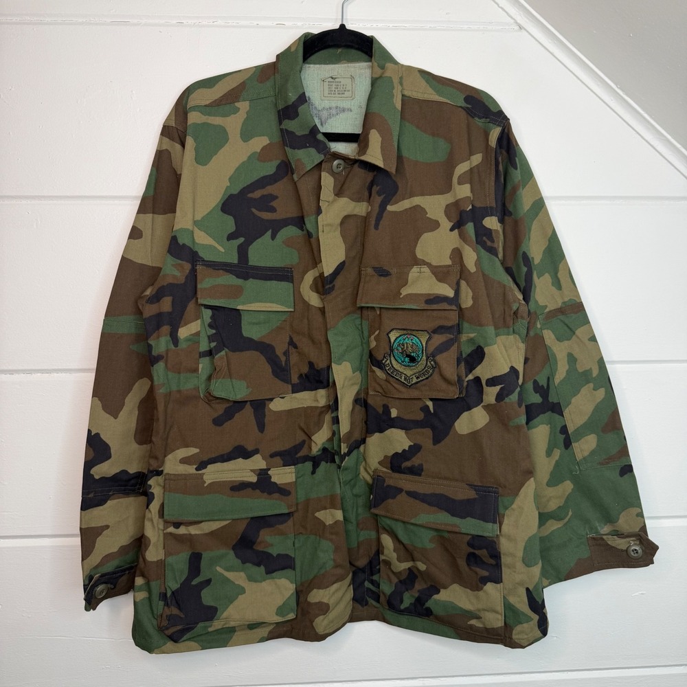Army‎ Camo Field Jacket Medium Regular "Deeds Not Words" Patch - Picture 9 of 10
